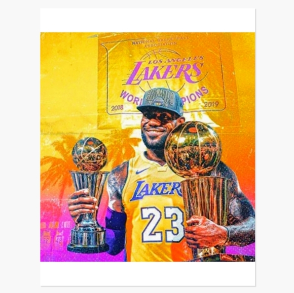 LEBRON JAMES LOS ANGELES LAKERS 2 POSTER BUNDLE SET 8.5x11 ULTRA GLOSSY REPRINTS - Picture 5 of 8
